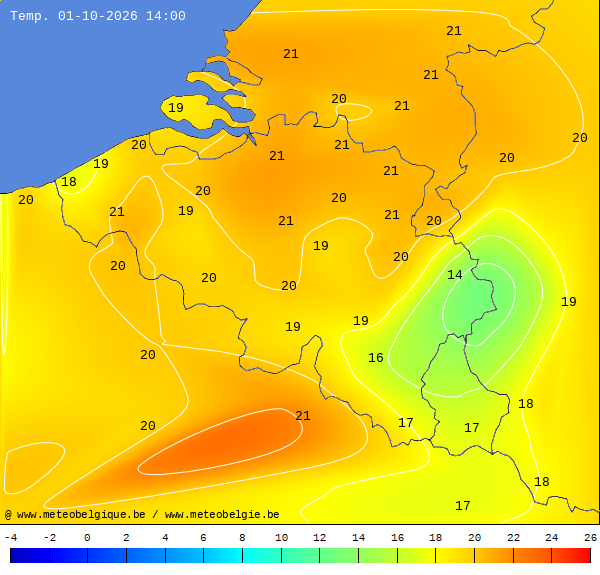 Actuele temperaturen