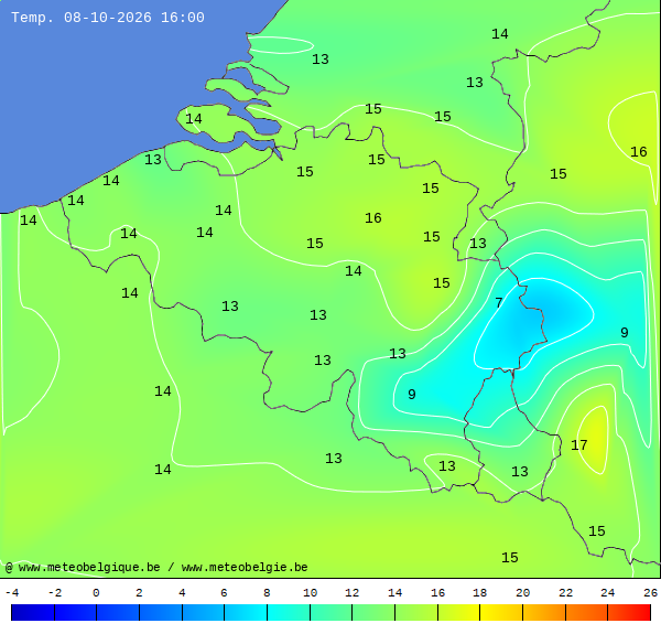 Actuele temperaturen