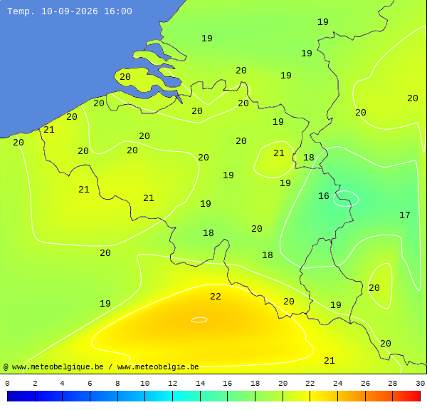 Actuele temperaturen