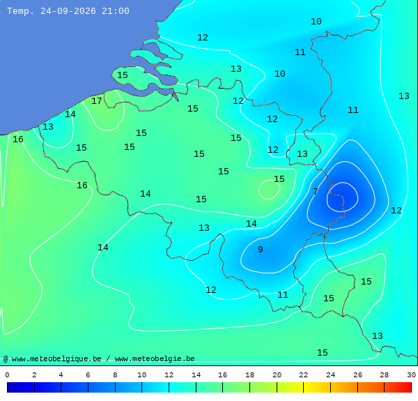 Actuele temperaturen