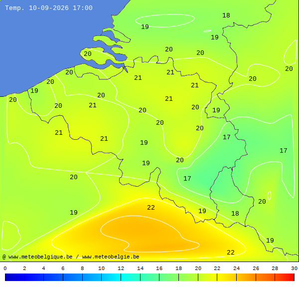Actuele temperaturen