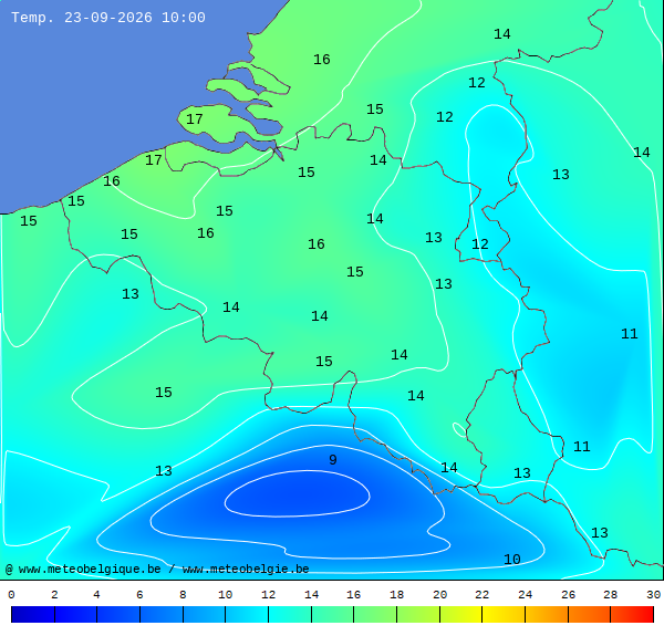 Actuele temperaturen