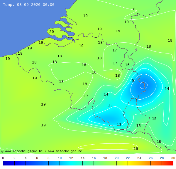 Actuele temperaturen