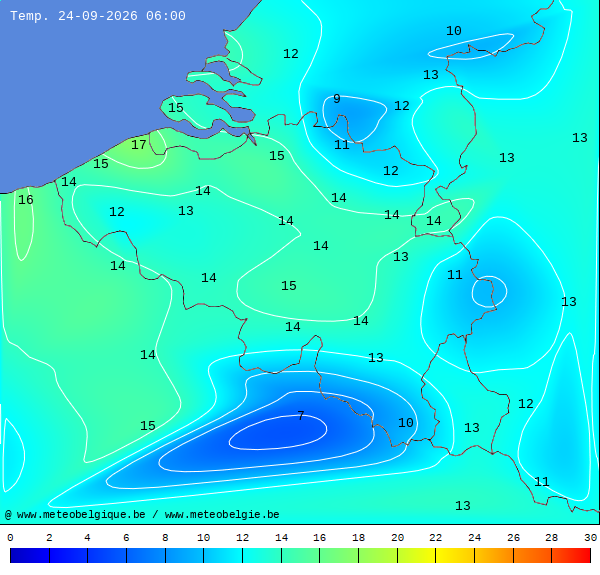Actuele temperaturen