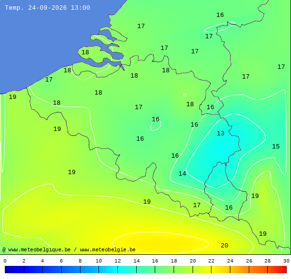 Actuele temperaturen