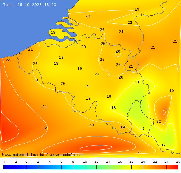 Actuele temperaturen