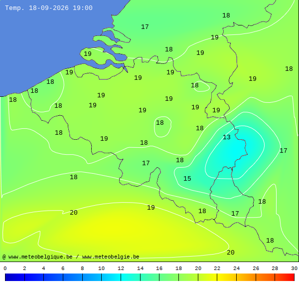 Actuele temperaturen