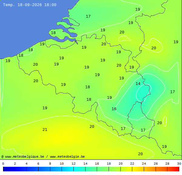 Actuele temperaturen