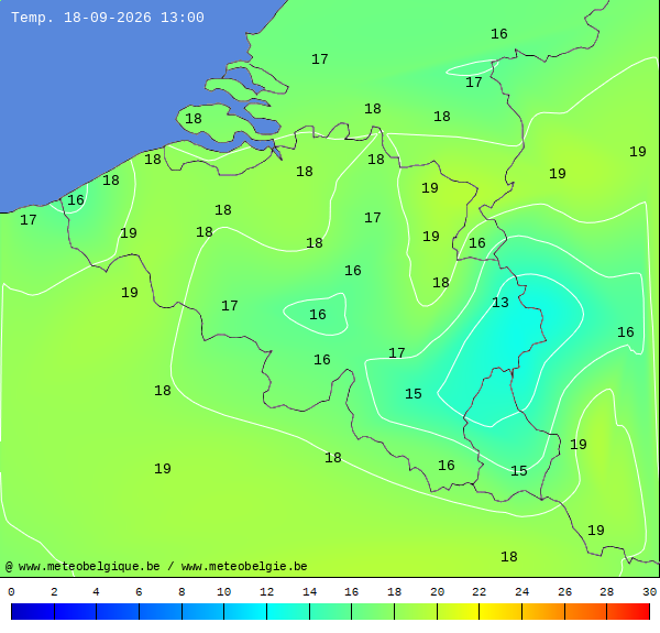 Actuele temperaturen