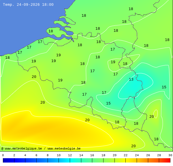 Actuele temperaturen