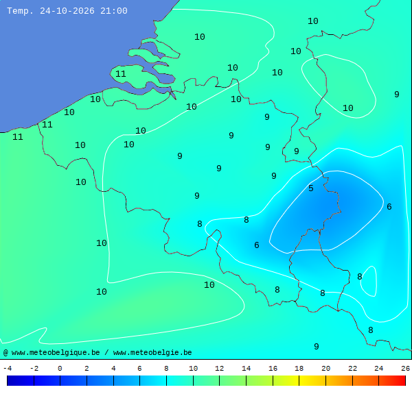 Actuele temperaturen