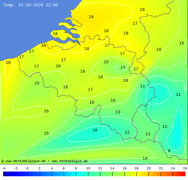 Actuele temperaturen