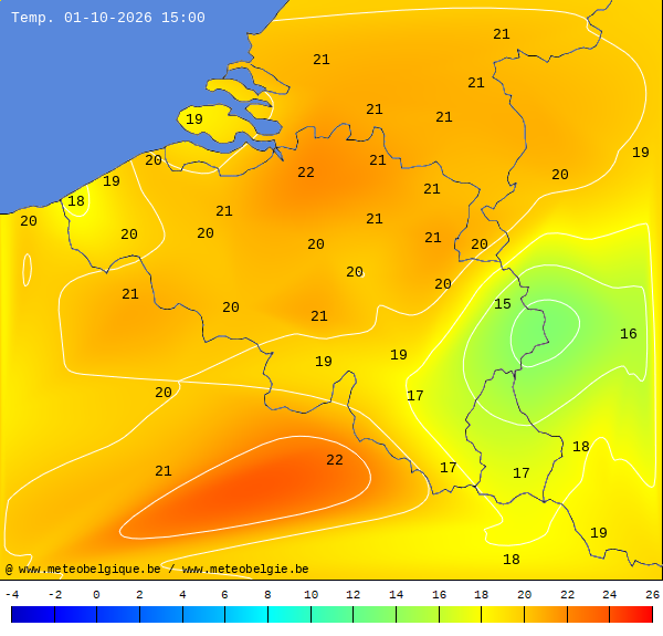 Actuele temperaturen