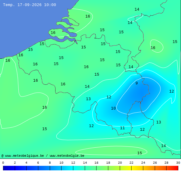Actuele temperaturen