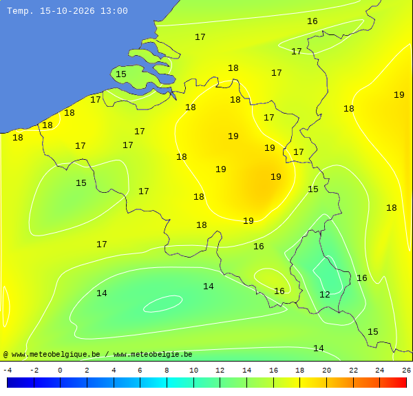 Actuele temperaturen