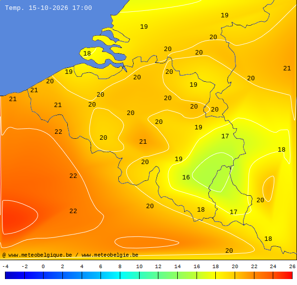 Actuele temperaturen
