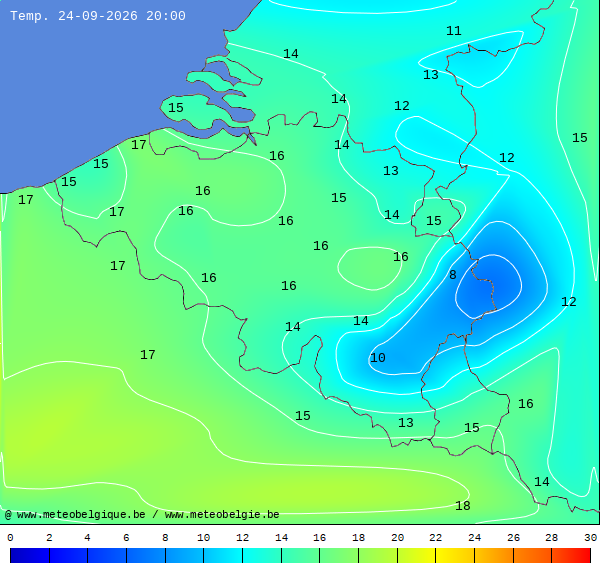 Actuele temperaturen