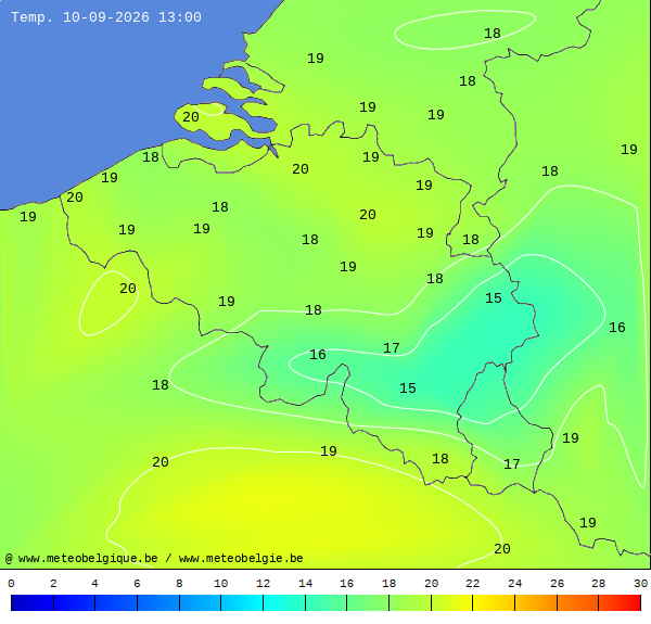 Actuele temperaturen