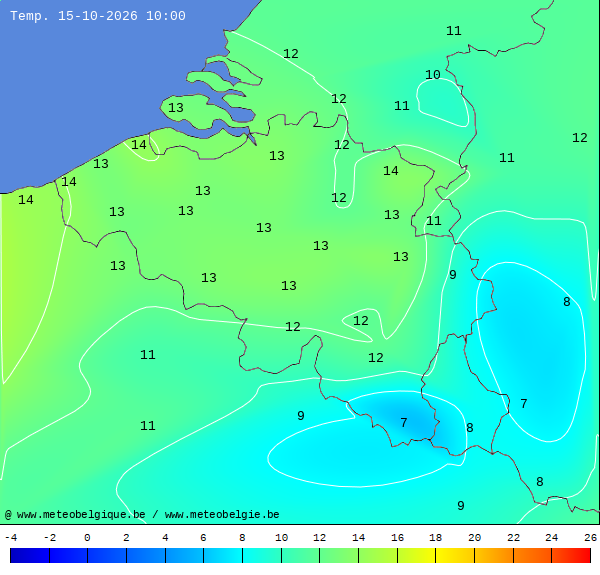 Actuele temperaturen
