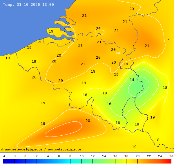 Actuele temperaturen