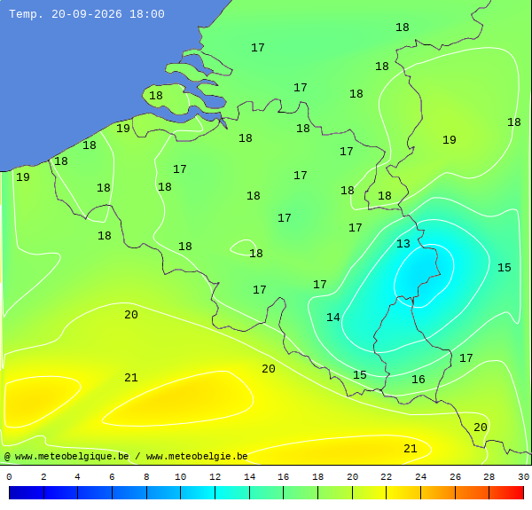 Actuele temperaturen