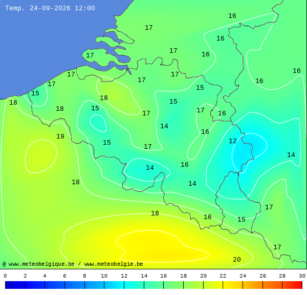 Actuele temperaturen