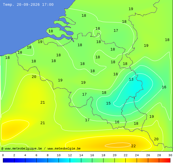 Actuele temperaturen