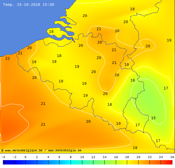 Actuele temperaturen