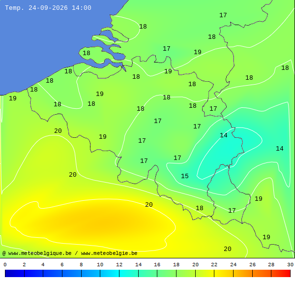 Actuele temperaturen