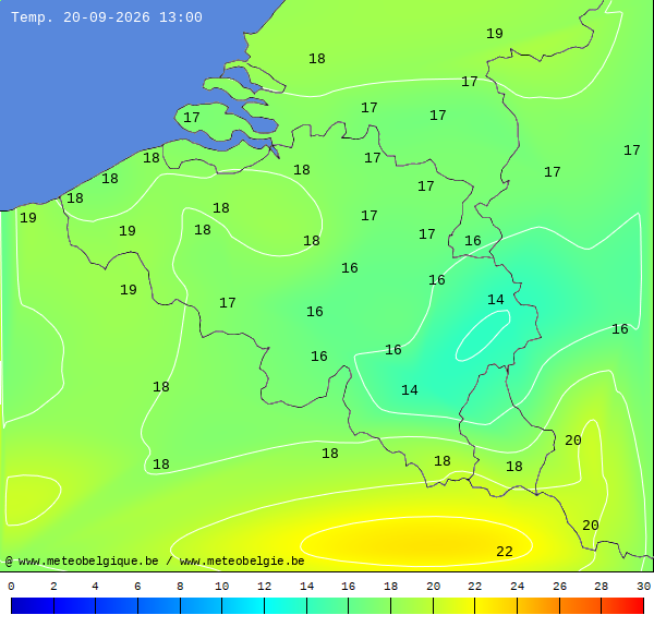 Actuele temperaturen