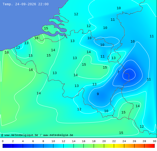 Actuele temperaturen