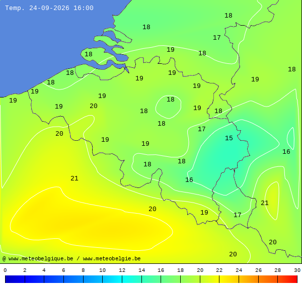 Actuele temperaturen