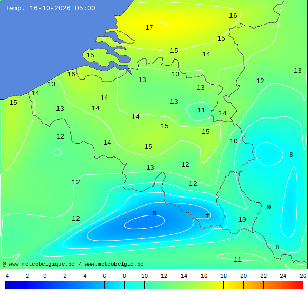 Actuele temperaturen
