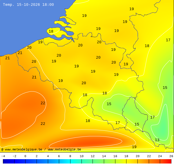 Actuele temperaturen