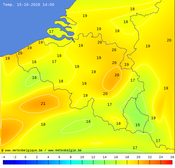 Actuele temperaturen