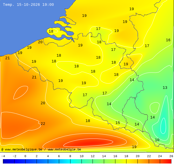 Actuele temperaturen
