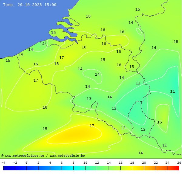 Actuele temperaturen
